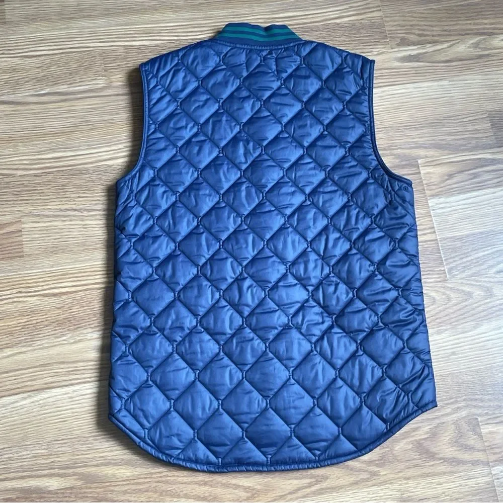 Polo Ralph Lauren Boys L Navy Water Resistant Diamond Quilted Vest Navy Blue